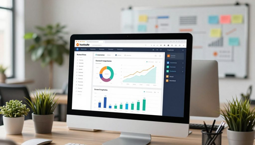 Hootsuite dashboard for social media analytics